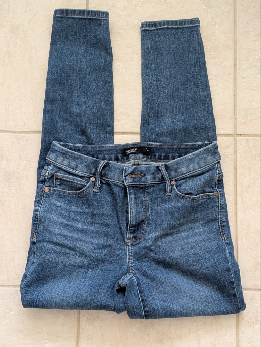 Simply Vera Vera Wang Women's Skinny Jeans in Denim Blue